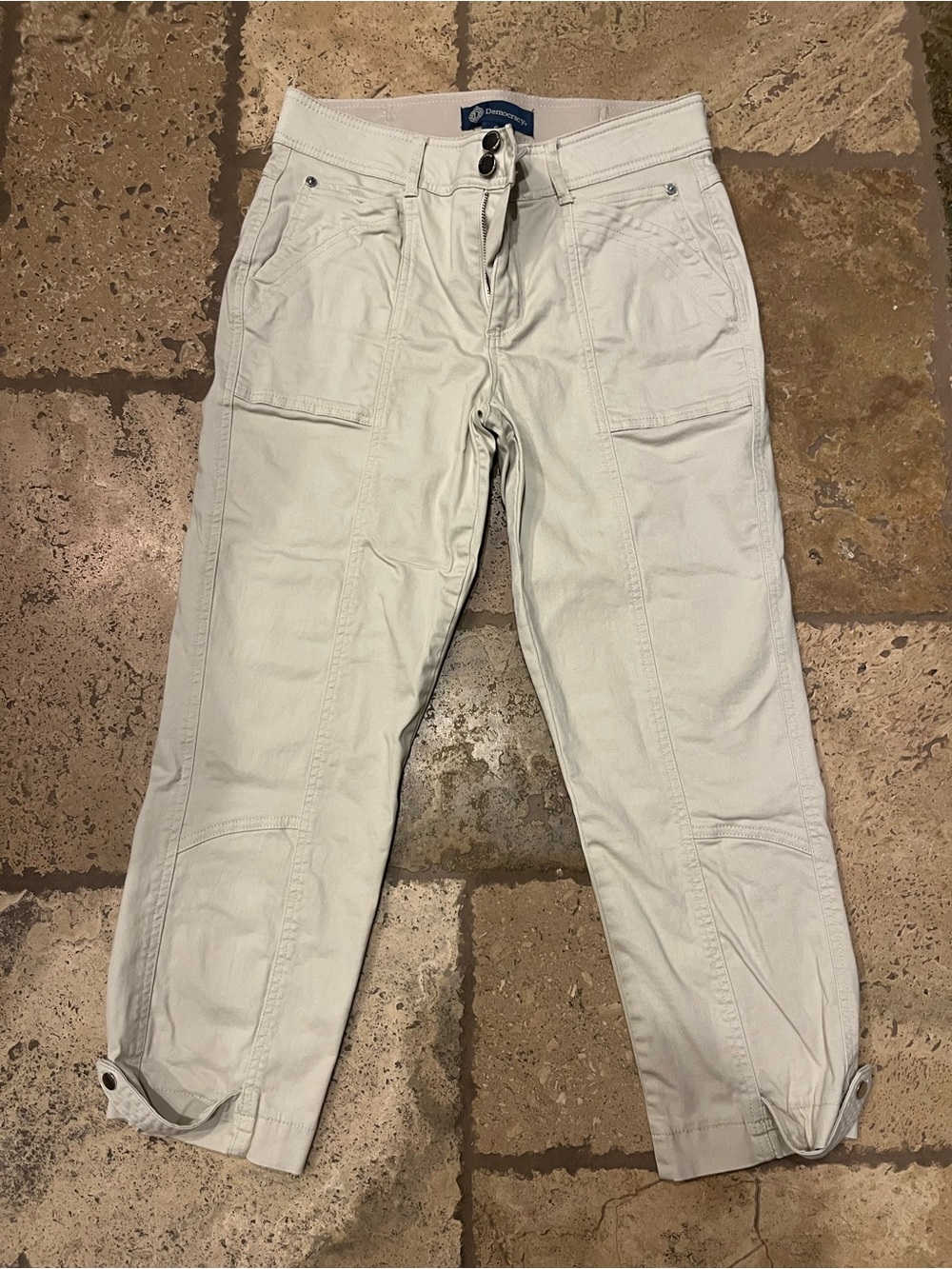 Democracy Men's Cream Cargo Utility Pants